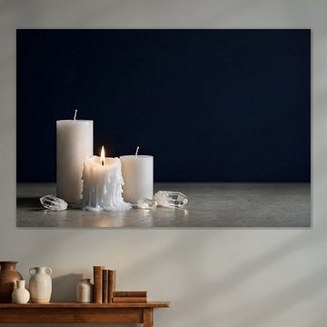 Candlelight and Quartz Crystals by Markus Gann