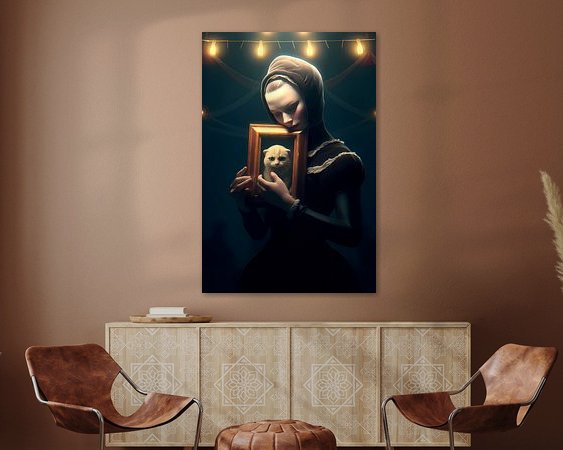 Voorbeeld van het werk in een kamer