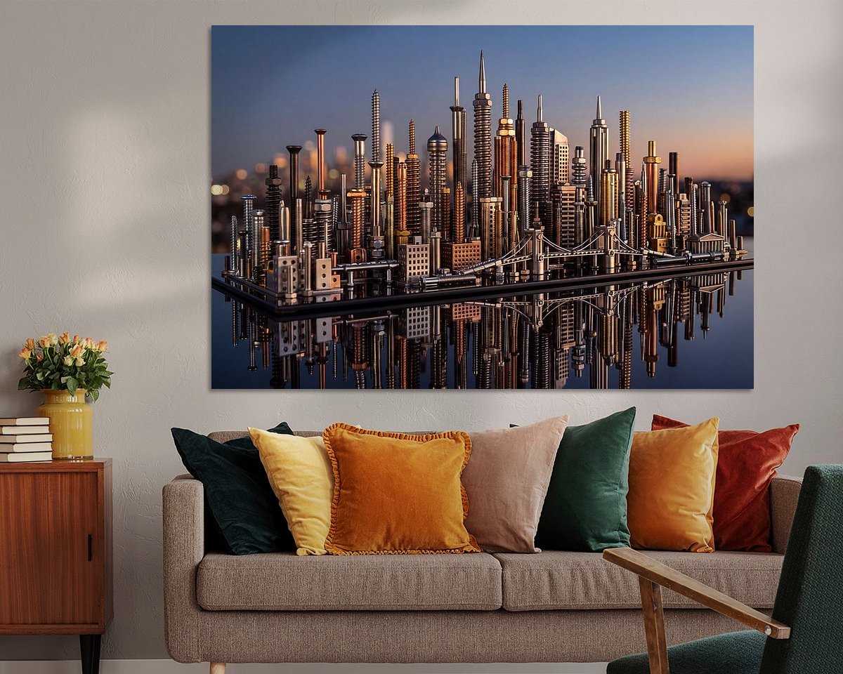 Voorbeeld van het werk in een kamer