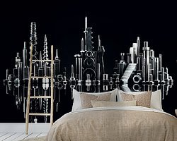 Voorbeeld van het werk in een kamer