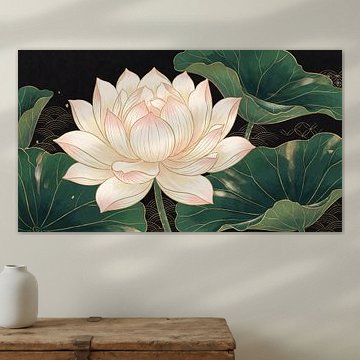 Golden Japanese Blooming Lotus Sanctuary by Siti Zuliana