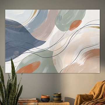 Abstract in pastel – Gentle movement by Gerry van Roosmalen