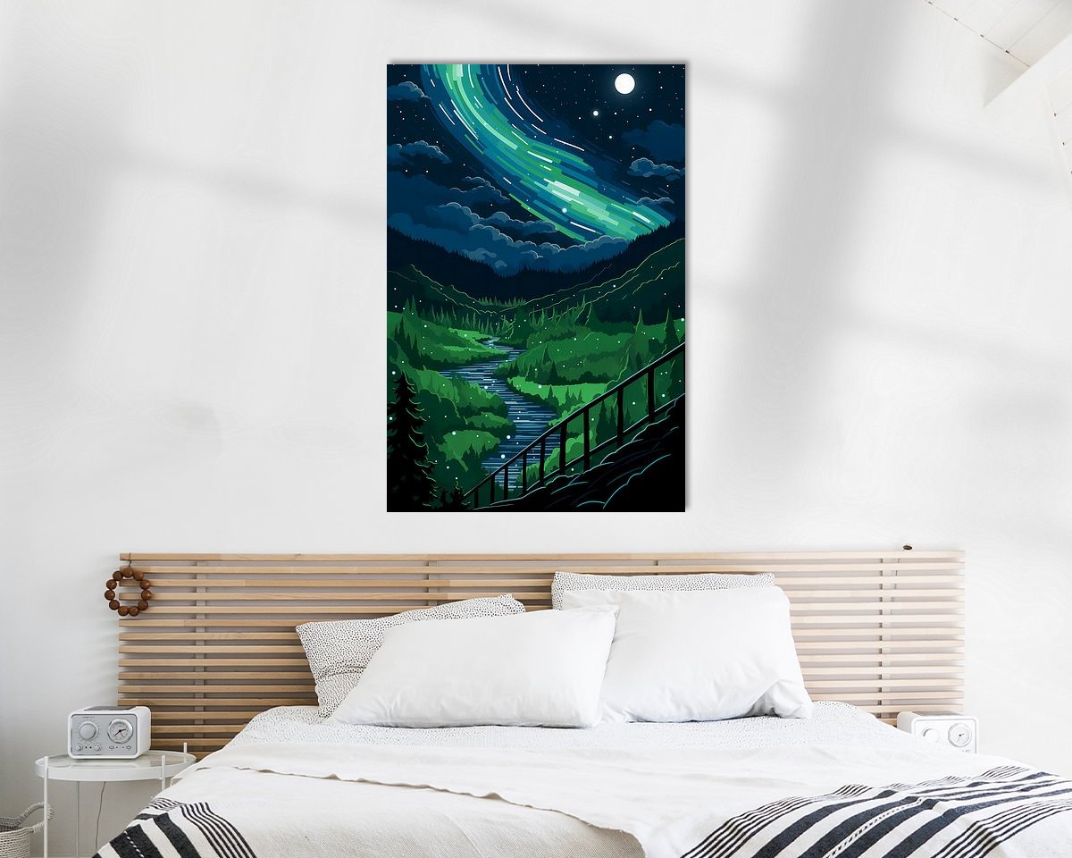 Voorbeeld van het werk in een kamer