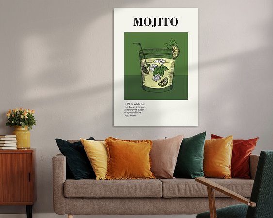 Voorbeeld van het werk in een kamer