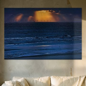 Sonnenuntergang am Strand von Blåvand/ Ho