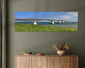 Panorama Zeelandbrücke von Zeeland op Foto