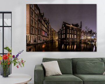 Oudezijds Kolk Amsterdam by Night van Mario Calma