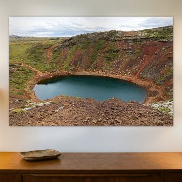 Der Kratersee Kerid in Island: eine einzigartige Sehenswürdigkeit. von Wim van Gerven