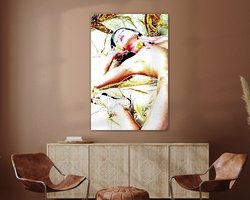 Voorbeeld van het werk in een kamer