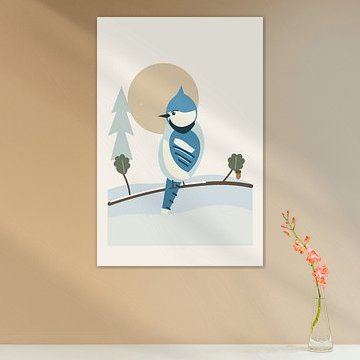 Geai bleu — Chêne d'hiver