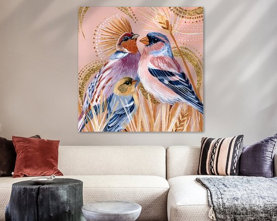 Voorbeeld van het werk in een kamer