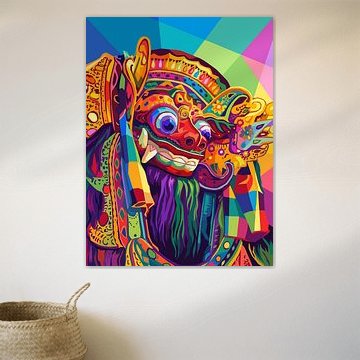 Nusantara Heritage WPAP Pop Art-illustratie — Verleden, heden, voor altijd