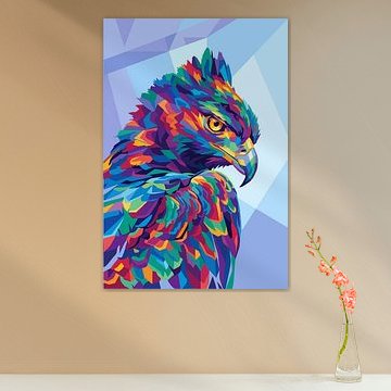 AVANESE HAWK WPAP POPART - METALEN POSTER