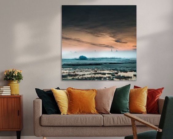 Voorbeeld van het werk in een kamer