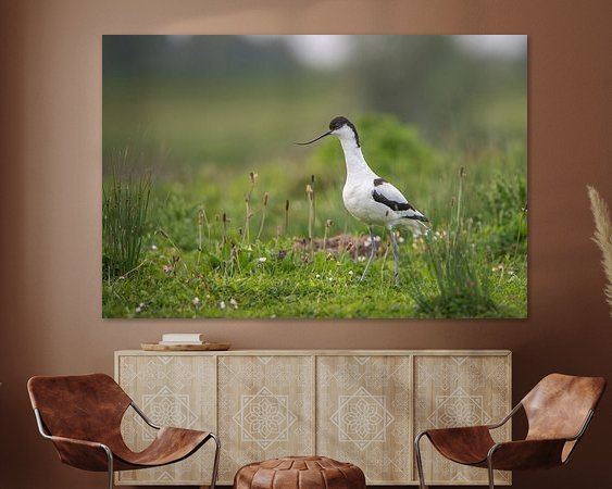 Voorbeeld van het werk in een kamer