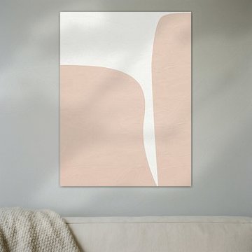 Minimalistische abstrakte Kunst mit geometrischen Formen in Erdtönen