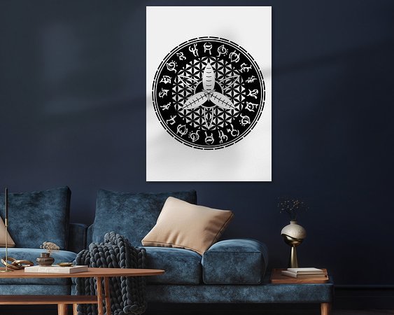 Voorbeeld van het werk in een kamer