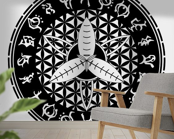 Voorbeeld van het werk in een kamer