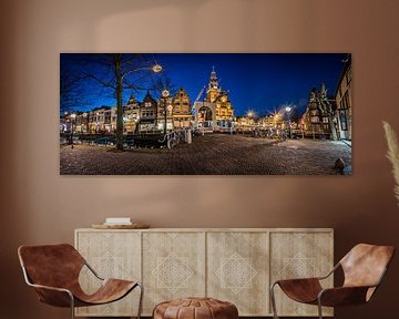 panorama van oude binnenstad Alkmaar van Arjen Schippers