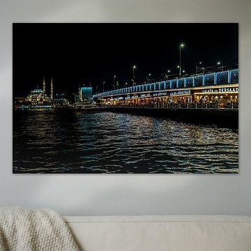Nachtaufnahme Istanbul Galatabrücke
