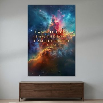 Golden Affirmation – Dreamy Dark Nebula by Heaven Arts by Robby Ranzijn