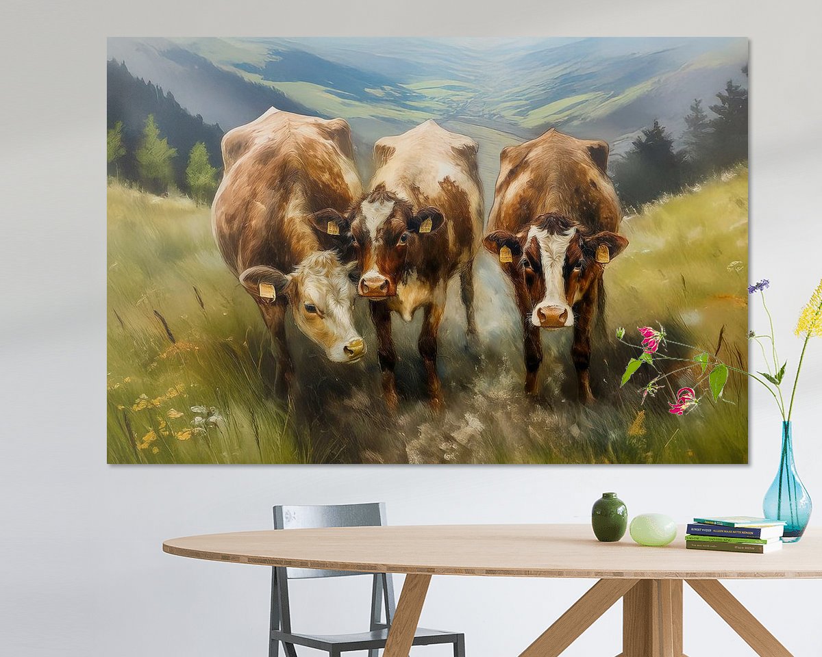 Voorbeeld van het werk in een kamer