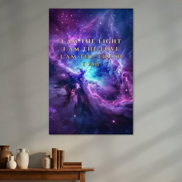Goldene Affirmation – Violetter kosmischer Nebel