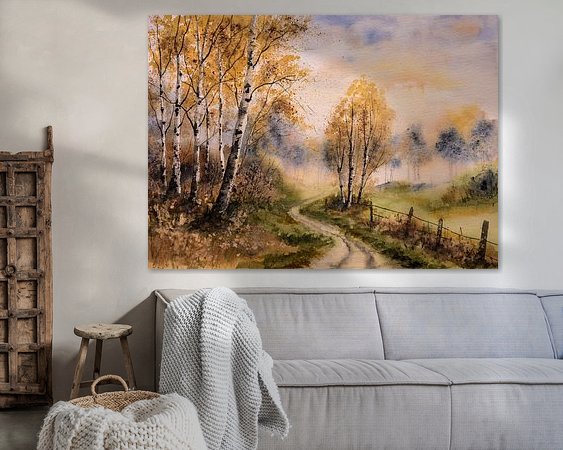 Voorbeeld van het werk in een kamer