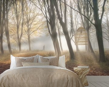 Runner in the forest  by Marcel van Balken
