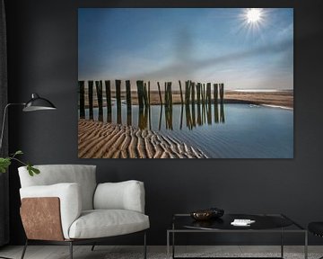 Strand landschap aan zee van Marcel van Balken