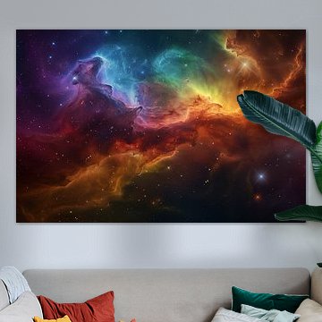 A Glowing Nebula in Horizontal Perspective by Heaven Arts by Robby Ranzijn