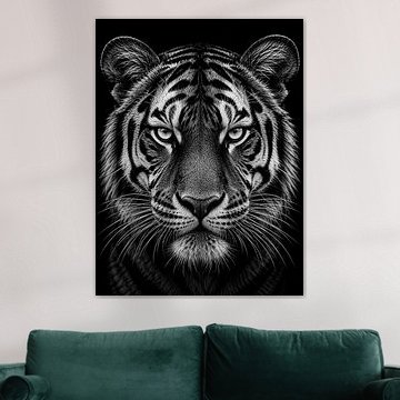 De Gestreepte Jager – Tijger in Zwart-Wit
