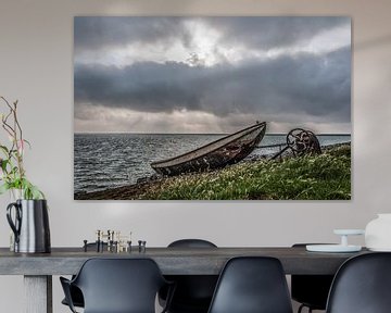 Zonnestralen boven het IJsselmeer van Sidney Portier