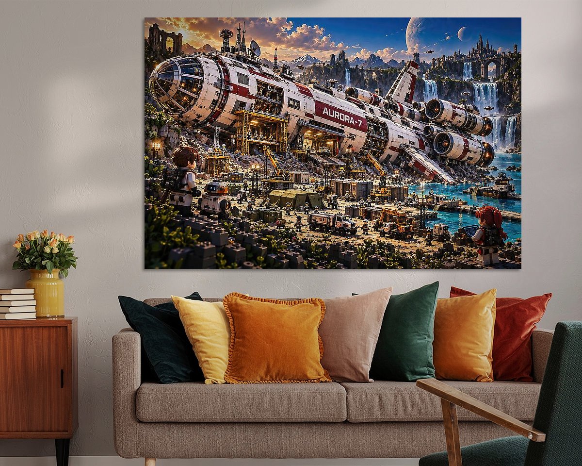 Voorbeeld van het werk in een kamer
