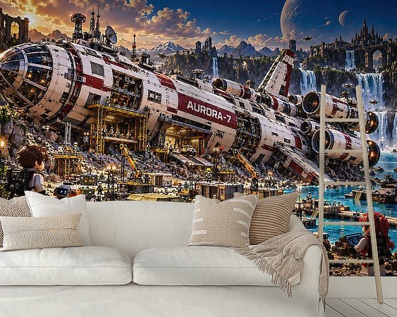 Voorbeeld van het werk in een kamer