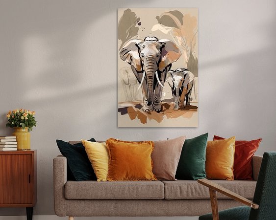 Voorbeeld van het werk in een kamer