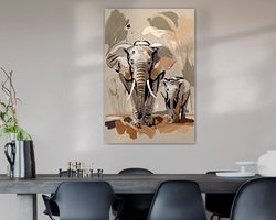 Voorbeeld van het werk in een kamer