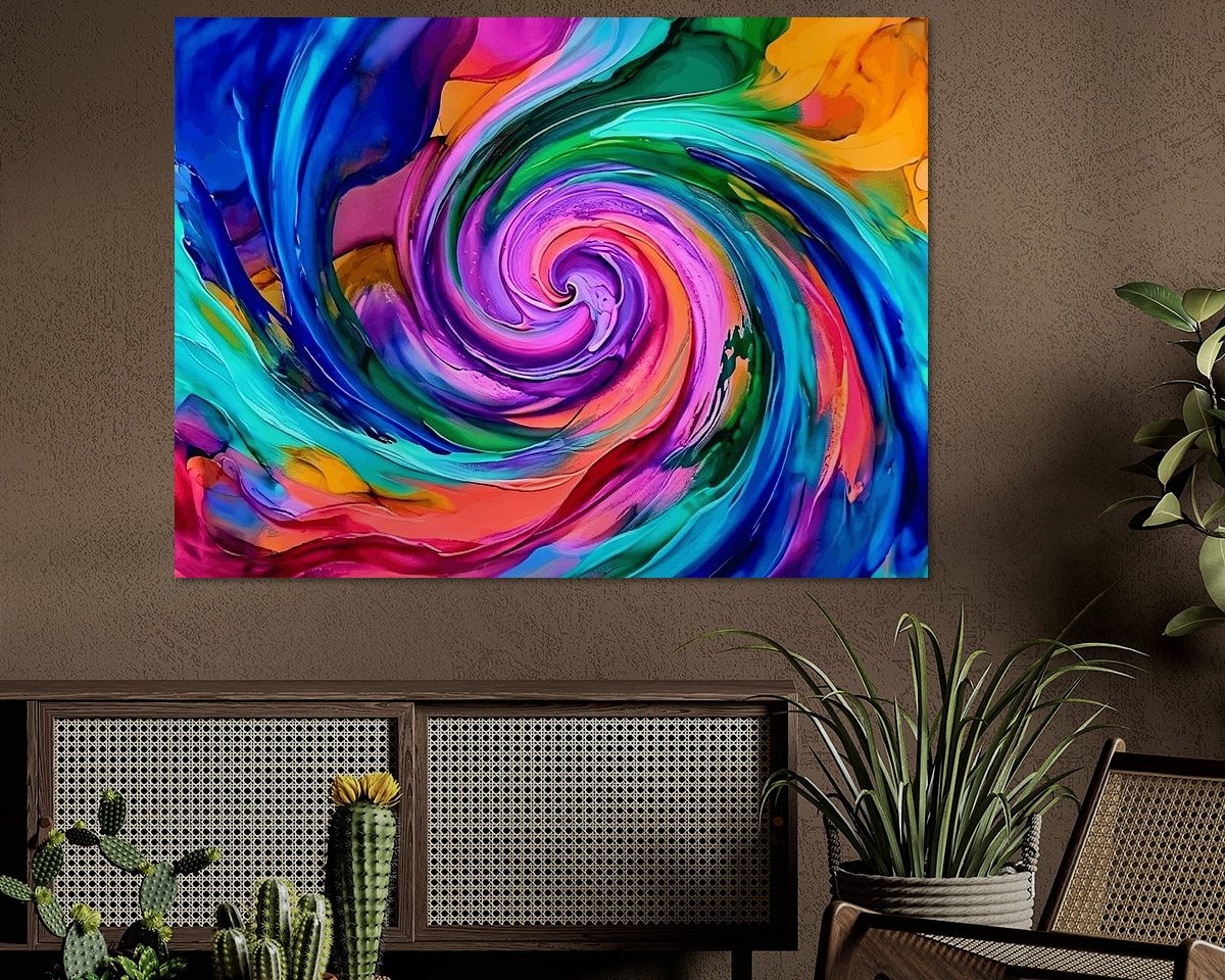 Voorbeeld van het werk in een kamer