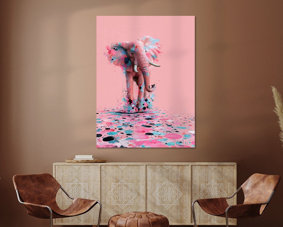 Voorbeeld van het werk in een kamer