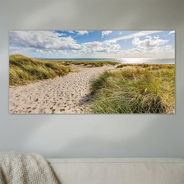 Weg durch Dünen zum Meer in Hörnum auf der Insel Sylt
