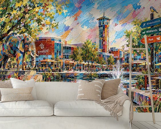 Voorbeeld van het werk in een kamer