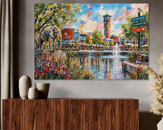 Voorbeeld van het werk in een kamer