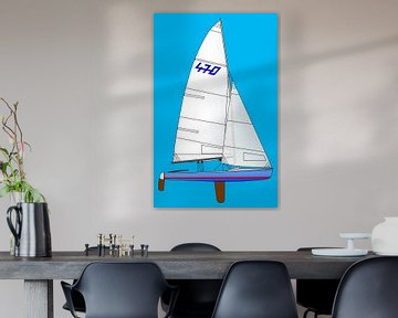 470 Olympic Sailboat by Jan Brons