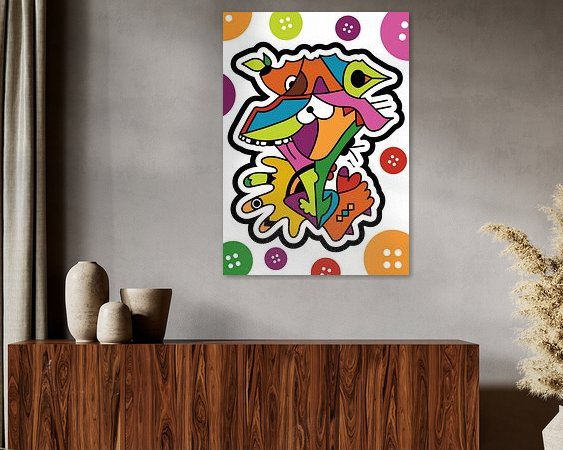 Voorbeeld van het werk in een kamer