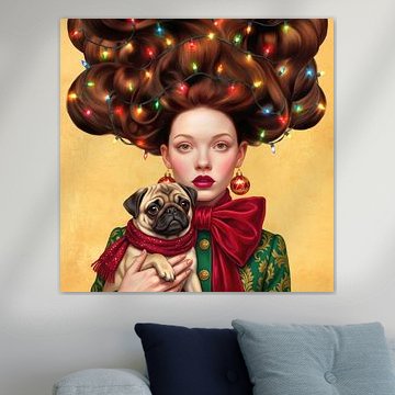 Pug Hugs and Holiday Lights von J.O. Han