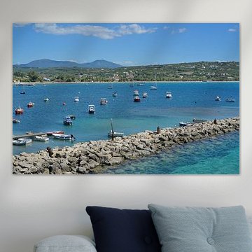 Bateaux dans le port de Methoni, en Grèce sur Tomherkules
