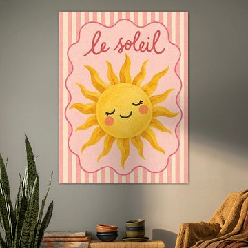 Le Soleil_ Une affiche représentant un soleil rayonnant sur Thomas burnet