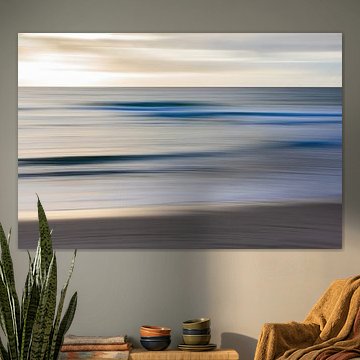 Vagues sur la plage / flou artistique à Sylt, au bord de la mer du Nord - Photographie ICM