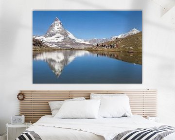 Matterhorn weerspiegeld in de Riffelsee van Rob Kints