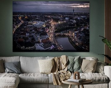 Avond Stadsuitzicht centrum Roermond Limburg Nederland sur Margriet Cloudt